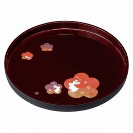 紀州塗 宴うさぎ 10.0丸盆の商品画像