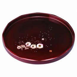 紀州塗 玉虫塗 桜 10.0丸盆の商品画像