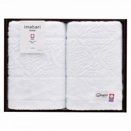 四国巡白 白鷺 今治ホワイトジャカード フェイスタオル2Pの商品画像