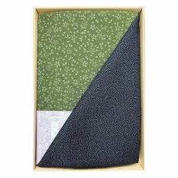 二巾一越織両面染 鮫/小桜 紺/利休の商品画像