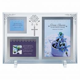 クロスチャームガラスフォトフレーム3Wの商品画像