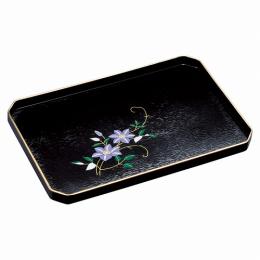 紀州塗 黒塗 鉄線 万能トレーの商品画像