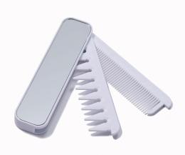 折りたたみツインコーム(ミラー付) ホワイトの商品画像