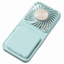 スマホスタンド付冷却プレートUSBファン ライトブルーの商品画像