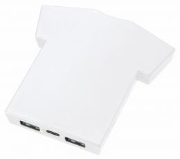 全面印刷できるモバイルチャージャー5000 Tシャツ ホワイトの商品画像