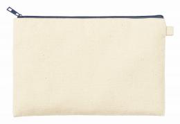 カラーファスナーキャンバスフラットポーチ(M) チャコールブラックの商品画像