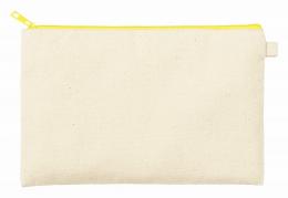 カラーファスナーキャンバスフラットポーチ(M) イエローの商品画像