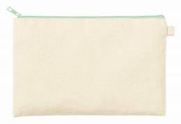 カラーファスナーキャンバスフラットポーチ(M) オリーブの商品画像