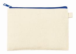 カラーファスナーキャンバスフラットポーチ(S) ネイビーの商品画像