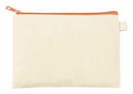 カラーファスナーキャンバスフラットポーチ(S) オレンジの商品画像