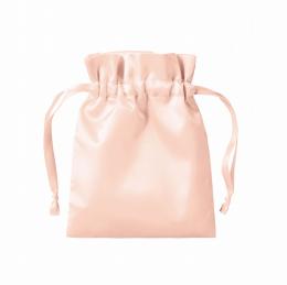 サテンフリル巾着(S) ピンクベージュの商品画像