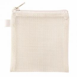 ハードメッシュフラットポーチ(SS) ナチュラルホワイトの商品画像