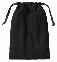 スウェード風巾着(M) ブラックの商品画像