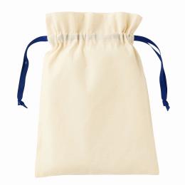 コットンカラーリボン巾着(M) ネイビーの商品画像