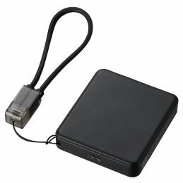 PD急速充電コードストラップ付モバイルチャージャー5000(全面印刷対応) ブラックの商品画像