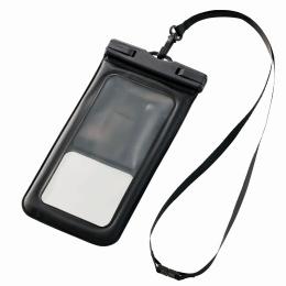 水に浮くモバイルウォータープルーフポーチ ブラックの商品画像