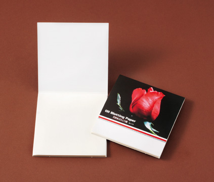 販促品、ノベルティ向けノベルティ向けあぶらとり紙(白紙)　紅いバラP　50枚入の商品画像