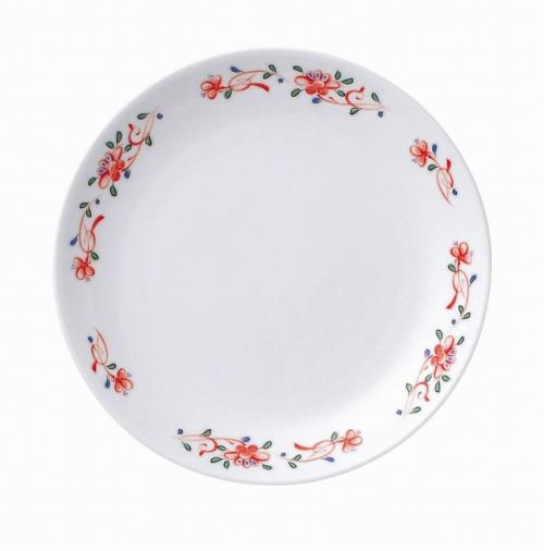 販促品、ノベルティ向けイングレーズ　赤絵唐草　メタ6.5吋パン皿の商品画像
