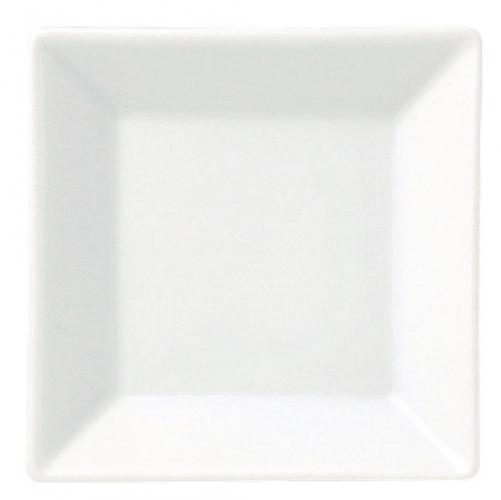 販促品、ノベルティ向けスクエアー　ホワイト　12cm角皿の商品画像