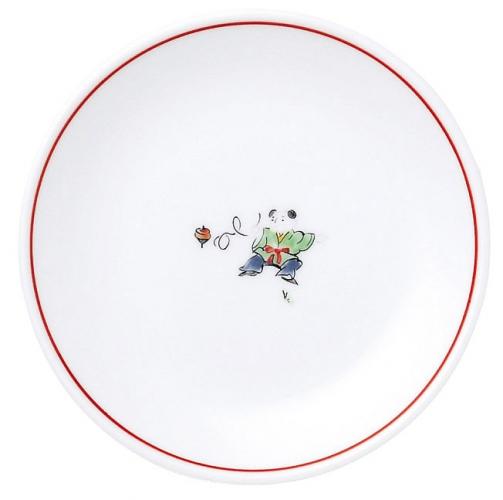 販促品、ノベルティ向け色絵唐子　15cm皿の商品画像