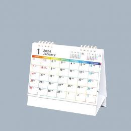 [フルカラー名入れ代・版代込] 5連エコカレンダー(B6サイズ) 2024年度版 小ロット50個〜対応の商品画像