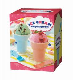 アイスクリームカップ&スプーンセットの商品画像