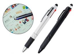 タッチペン付3色ボールペン ブラックの商品画像