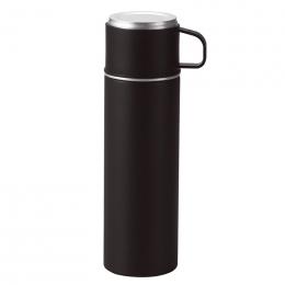 マグカップ付きプッシュ開閉式真空ステンレスボトル(ブラック)の商品画像