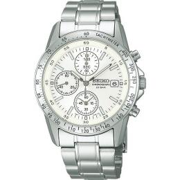 セイコー クロノグラフ メンズ腕時計　ホワイトの商品画像