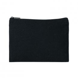 スフィア・リサイクルコットンフラットポーチ(ブラック)の商品画像