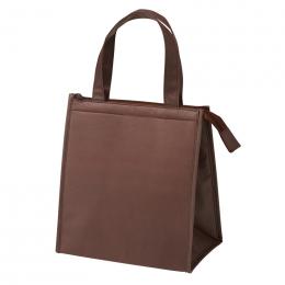 不織布保冷温スクエアバッグ(ダークブラウン)の商品画像