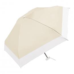 UVコンパクトバイカラー晴雨兼用折りたたみ傘(ミルクティー)の商品画像