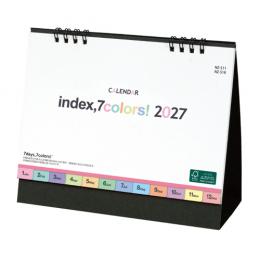 【名入れ代込】 インデックス・セブンカラーズ 卓上カレンダー 2027の商品画像