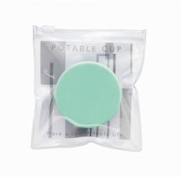 折りたたみ携帯コップ1個(ライトグリーン)の商品画像