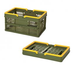 ハンドル付き折りたたみコンテナボックス 1個の商品画像