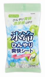 ひんやり爽快シート さらさらパウダーinグリーンアップル18枚の商品画像