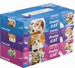 プリティキャットBOXティッシュ130W3個組の商品画像