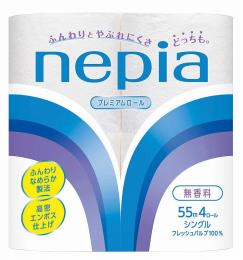 ネピアプレミアムロールトイレット4ロールシングル(55m)の商品画像