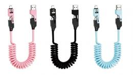 4in1 スプリング充電ケーブル1個の商品画像