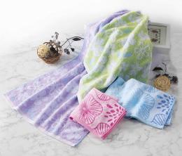 ふわふわ無撚糸ジャガードフェイスタオルの商品画像