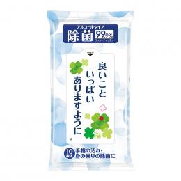 除菌ウェットティッシュ 良いこといっぱいありますようにの商品画像