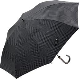 70cm ジャンプ グラス骨 ポンジ グレンチェック ブラックコーティング　晴雨兼用傘の商品画像