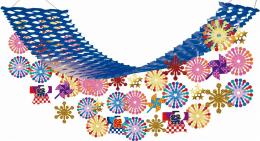 [店舗装飾品]あざやか花火プリーツハンガーの商品画像