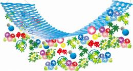 [店舗装飾品]夏色朝顔プリーツハンガーの商品画像