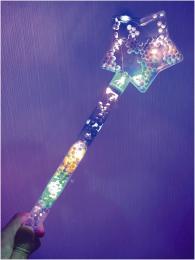 光るパステルビーズスターバトン(12入)の商品画像