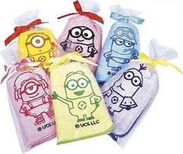 ミニオンズリボン付カラフルミニタオル(24入)の商品画像