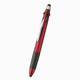 タッチペン付3色+1色スリムペン レッドの商品画像