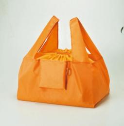 セルトナ・巾着ショッピングポータブルエコバッグ(カラビナ付き)(オレンジ)の商品画像