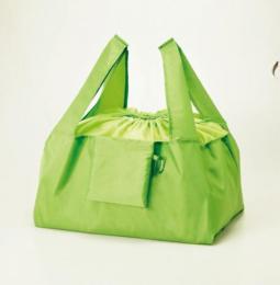 セルトナ・巾着ショッピングポータブルエコバッグ(カラビナ付き)(グリーン)の商品画像