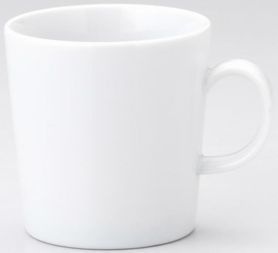 販促品、ノベルティ向けマグカップ プラット ホワイト白 (名入対応可 ※個箱・名入れ代は、別途お見積)の商品画像